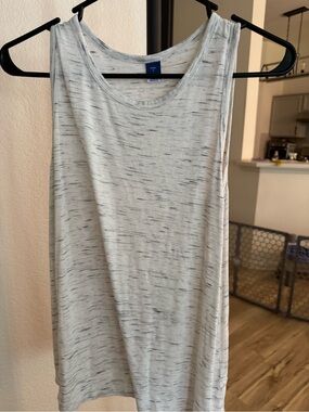 Old Navy White Heathered Tank Top - Women's Sleeveless Scoop Neck